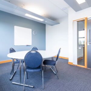 HWIC small meeting room, with a single table and chairs