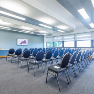 HWIC large meeting room, laid out with rows of chairs